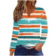 thumbnail image 1 of PuLe Women's Top Women's Casual 3/4 Sleeve T-Shirts Trendy 2024 Floral Gradient Graphic Blouses Casual V Neck Tops Work Tees Blouses, 1 of 5