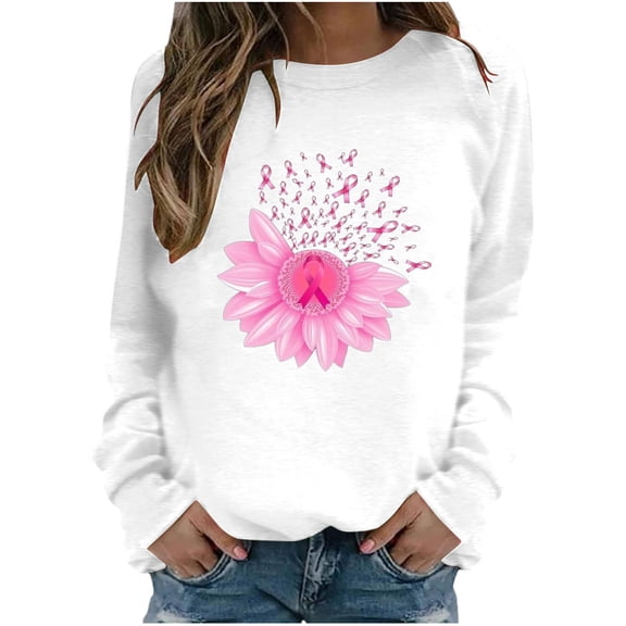 PuLe Women's Top Womens Long Sleeve Shirts Trendy Sunflower Graphic Tee Casual Crew Neck Pullover Fall Trendy Blouse Y2K Clothes