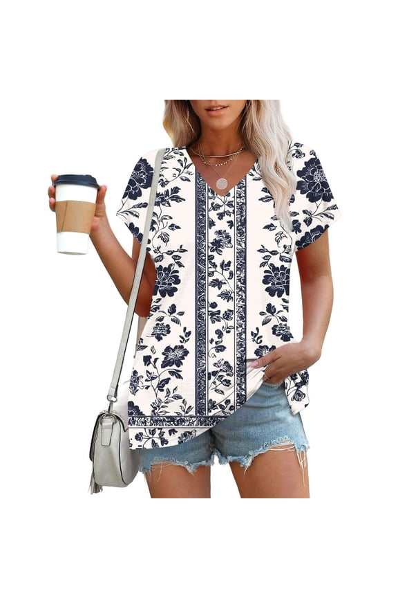 Casual Tops for Women Plus Size T Shirts for Women Trendy Womens Blouses Dressy Casual Linen Women's Short Sleeve Tops Dressy Casual my recent orders