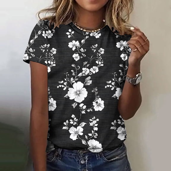 Pohista Casual Tops for Women Summer Shirts for Women Trendy Women Blouses Cotton Womens Short Sleeve Tops Dressy Casual order history