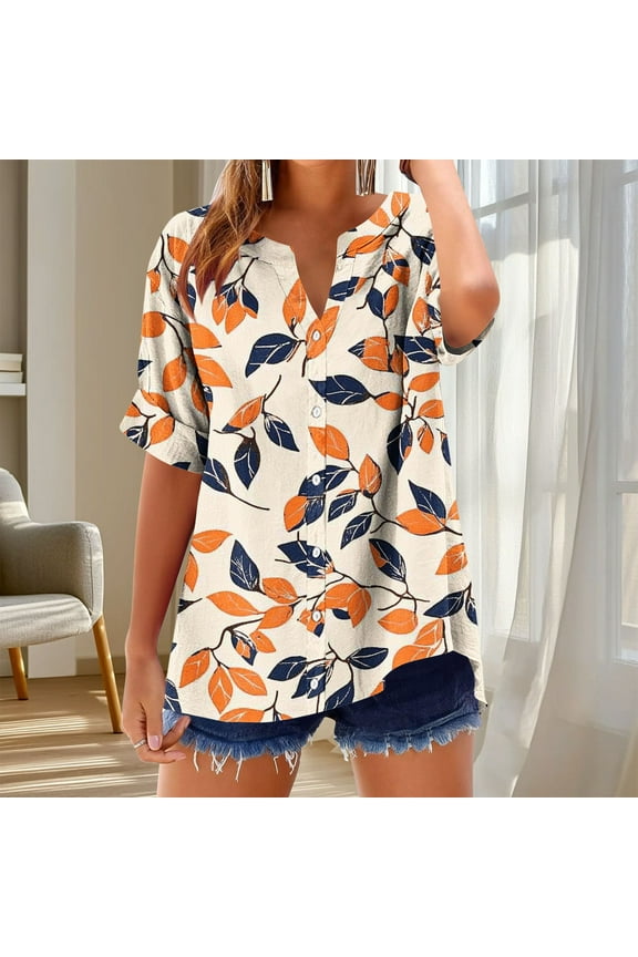 Casual Tops for Women Women Shirts Graphic Tees Womens Blouses Dressy Casual Cotton Womens Short Sleeve Shirts my items in cart