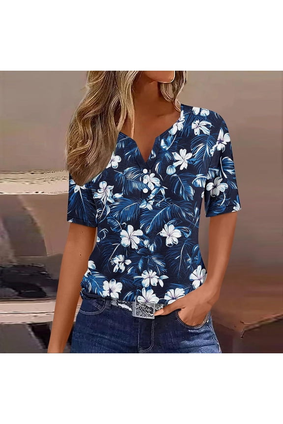 Cotton Tops for Women Women's T-Shirts Vintage Dressy Blouses for Women Elegant Plus Size Short Sleeve Tunic Tops for Women Loose Fit