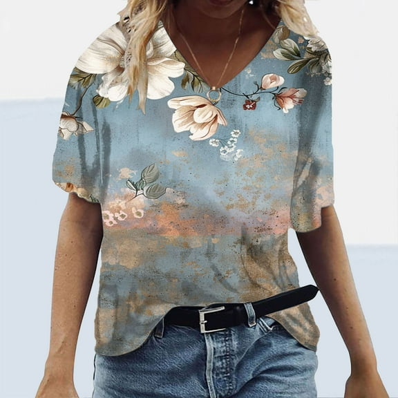 Pohista Cotton Tops for Women Denim Shirt Women Summer Summer Blouses for Women Dressy Women Short Sleeve Tops Plus Size my items