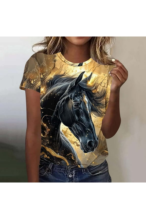 Cute Summer Tops for Women 2025 Womens Tshirts Graphic Vintage Dressy Blouses for Women Plus Women Short Sleeve Tops Fitted my recent orders