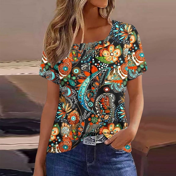 Pohista Cute Summer Tops for Women Linen Womens Shirts Summer Blouses for Women Dressy Casual Womens Short Sleeve Blouses for Work my recent orders