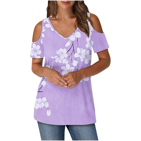 Pohista Cute Summer Tops for Women Trendy Shirts for Women Trendy Going out Summer Blouse Women's Short Sleeve Tops Dressy My Orders