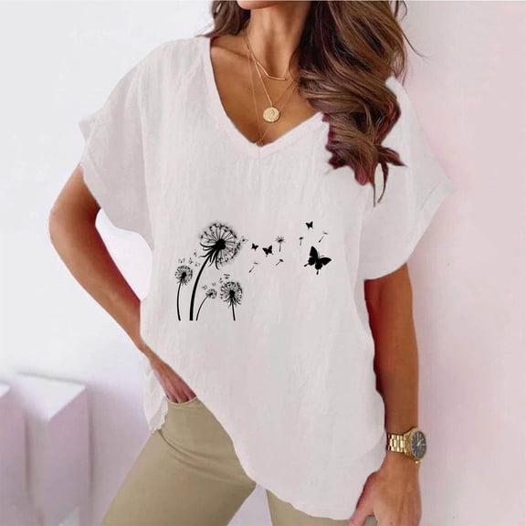 Cute Tops for Women Summer Womens Graphic T Shirts Summer Summer Blouse Womens Short Sleeve Blouses Dressy Casual My Items