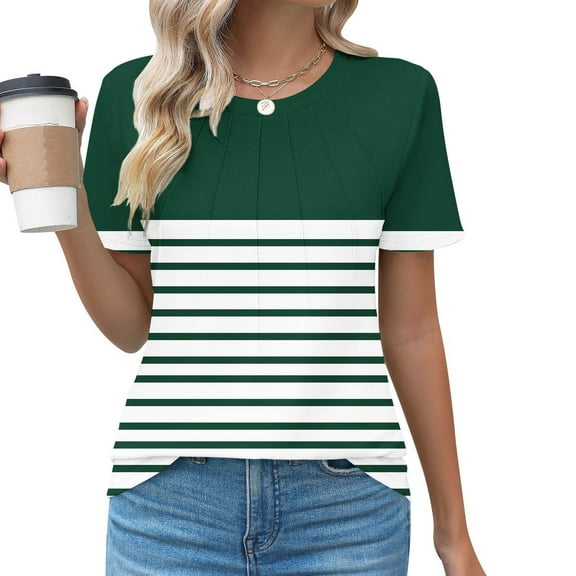 Pohista Cute Tops for Women V Neck T Shirts for Women Oversized Plus Size Blouses for Women Dressy Casual Women's Short Sleeve Tops for Work order