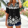 thumbnail image 1 of Pohista Cute Tops for Women V Neck Womens Oversized Tee Shirts Cotton Women Blouses Plus Size Short Sleeve Shirts for Women Flowy orders, 1 of 5