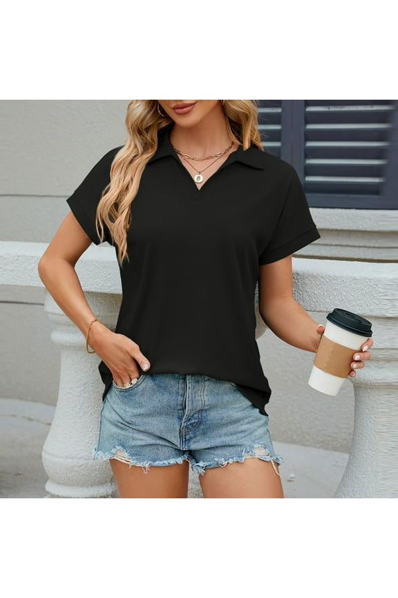 Cute Tops for Women Women's T-Shirts Loose Fit Dressy Blouses for Women Tops Short Sleeve my items saved for later