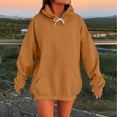 thumbnail image 1 of Pohista Oversized Sweatshirt for Women Women's Tops with Hoodies Long Sleeve Shirt Tops Solid Color Pullover Hoodies Plus Size Reorder Items, 1 of 6