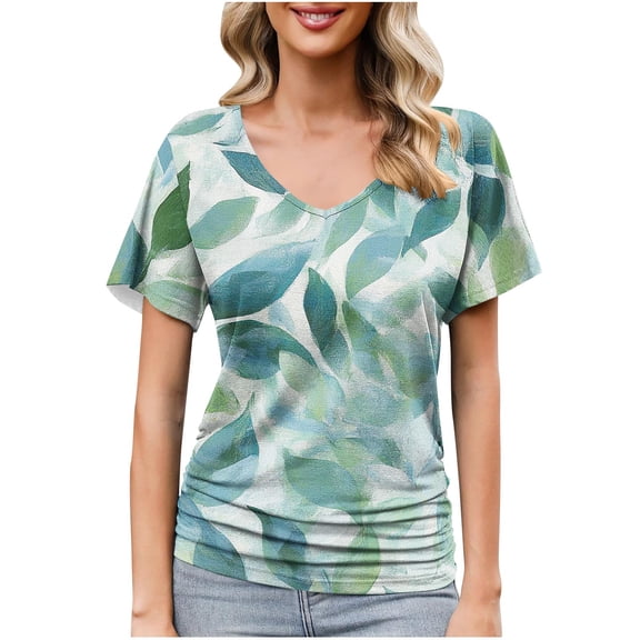 Plus Size Tops for Women Dressy T Shirts for Women Trendy Womens Blouses for Work Professional Short Sleeve Tunic Tops for Women Plus