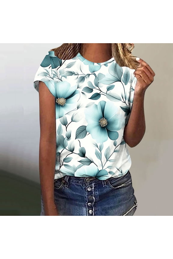 Spring Tops for Women 2026 Trendy Summer Shirts for Women 2026 Trendy Womens Summer Blouses Dressy Casual Tops for Women Short Sleeve my items saved