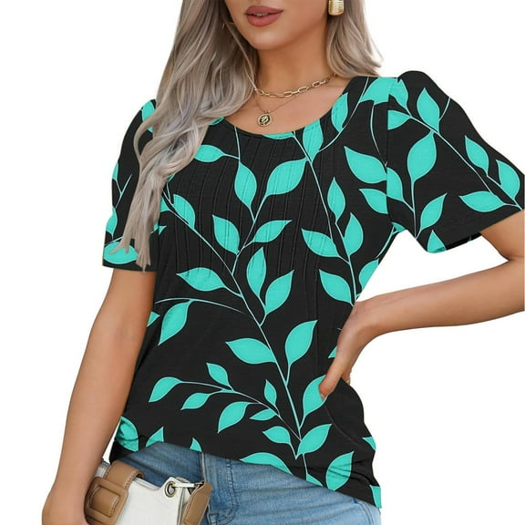 Pohista Spring Tops for Women Dressy Womens Shirts Summer Casual Women Blouses for Seniors Ribbed Short Sleeve Tops for Women V Neck my orders
