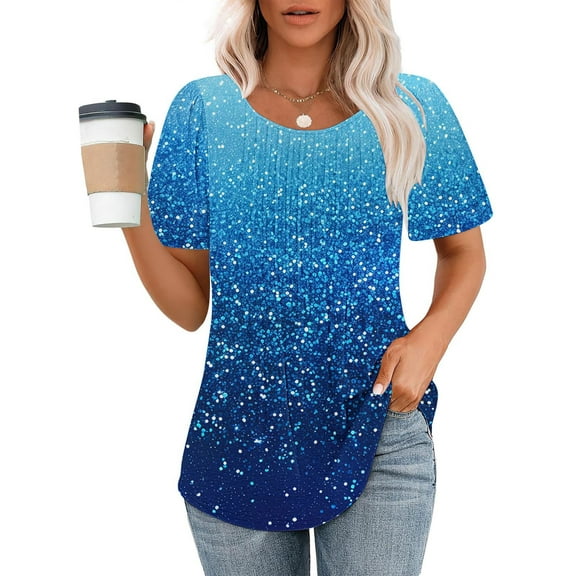 Pohista Spring Tops for Women Plus Size T Shirts for Women Oversized Cotton Blouses for Women Dressy Short Sleeve Shirts for Women Dressy reorder items