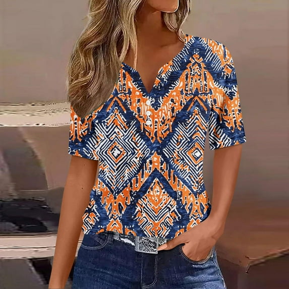 Pohista Summer Tops for Women 2026 Trendy Cotton Button up Shirt Women Womens Blouses Summer Women's Short Sleeve Tops Dressy Casual