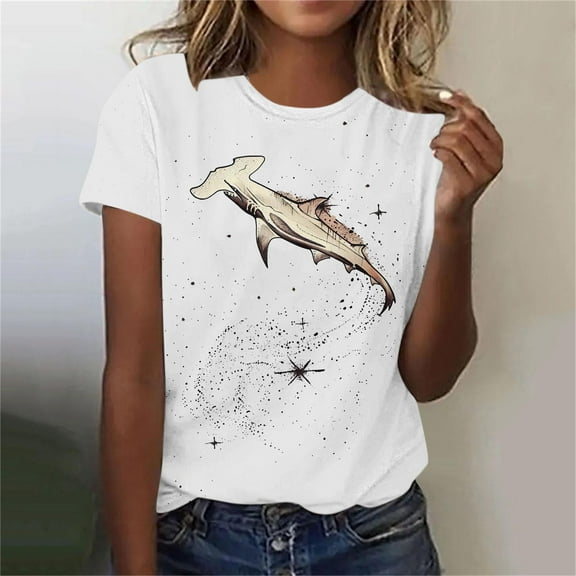 Pohista Summer Tops for Women 2025 Trendy Womens Oversized Tee Shirts Cotton Summer Blouses for Women 2025 Dressy Womens Short Sleeve Blouses Cotton order