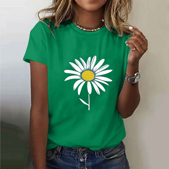 Pohista Summer Tops for Women 2025 Womens Shirts Plus Size Women's Tops, Tees & Blouses Plus Size Short Sleeve Shirts for Women Flowy reorder