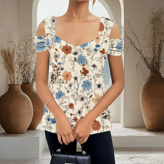 Pohista Summer Tops for Women Oversized Tshirts for Women Cotton Blouses for Women Short Sleeve Tunic Tops for Women Plus reorders from my past orders