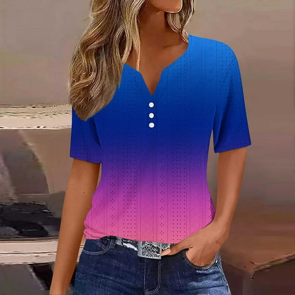 Pohista Summer Tops for Women Womens Tshirts Cotton Loose Fit Women Blouses Cotton Women Short Sleeve Tops Loose Fit new arrivals