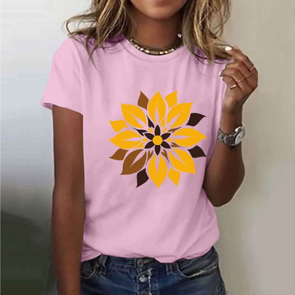 Pohista Tops for Women Trendy Summer Dressy Jersey Shirts for Women Women's Blouses Dressy Casual Ribbed Short Sleeve Tops for Women Cotton reorders from my past orders