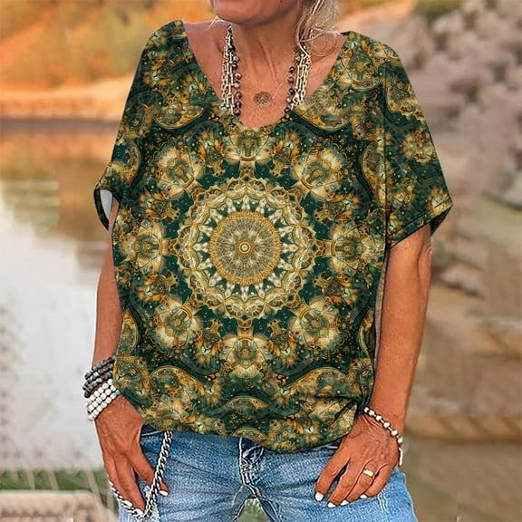 Pohista Women Summer Tops Cotton Summer Shirts for Women Plus Size Summer Blouses Womens Short Sleeve Shirts Dressy Casual