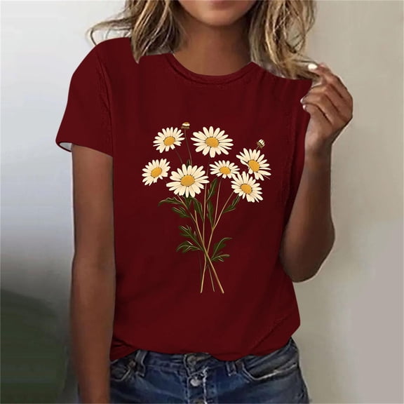 Pohista Women Summer Tops with Sleeves Oversized Graphic Tshirts for Women Summer Lightweight Tops & Blouses Womens Short Sleeve Tops for Women Work my items ordered by me recently