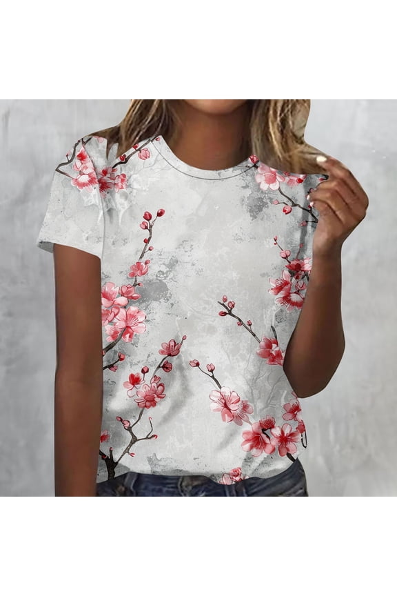 Women Summer Tops with Sleeves Womens Oversized Tee Shirts Cotton Summer Blouses for Women 2025 Plus Womens Short Sleeve Tops Dressy my items ordered by me recently