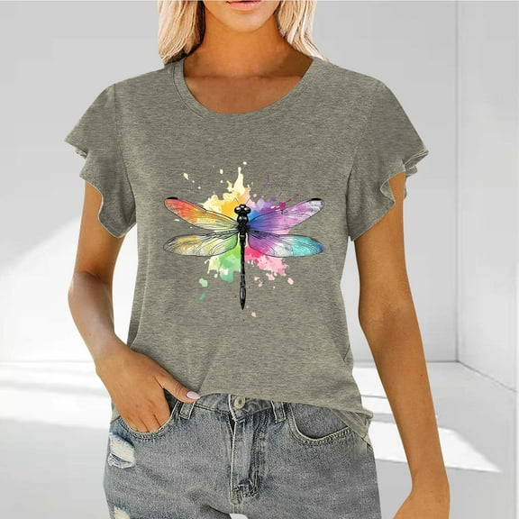 Women Summer Tops Tshirts Shirts for Women Cropped Summer Blouses for Women 2026 Fitted Womens Summer Tops Short Sleeve new arrivals