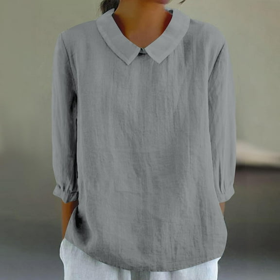 Pohista Women Tops Trendy T Shirts for Women V Neck Summer Blouses for Women Dressy Women's 3/4 Sleeve Tops Dressy Casual reorders from my past orders