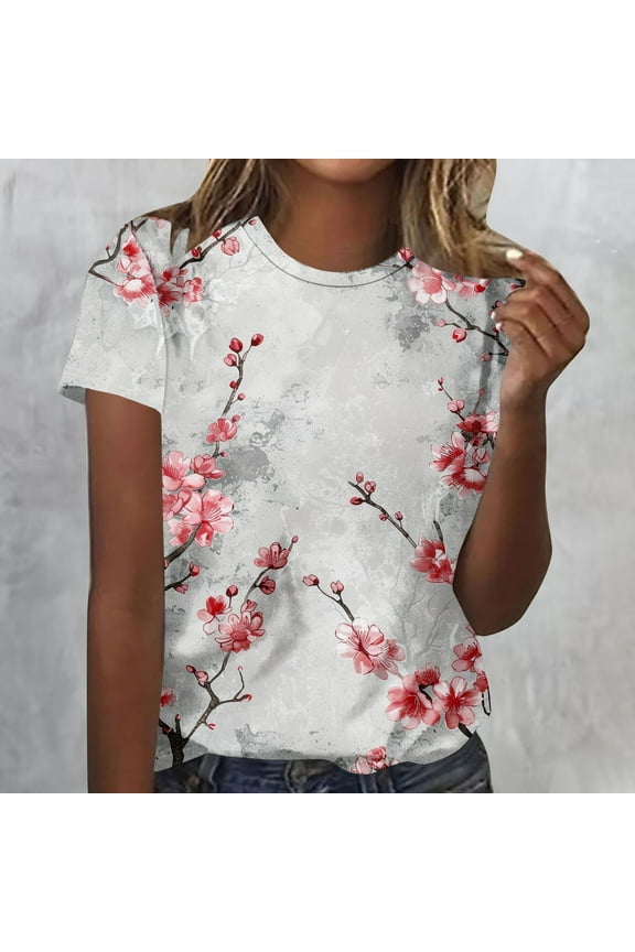 Women Tops for Work Womens Oversized Tee Shirts Women's Tops, Tees & Blouses Short Sleeve Workout Tops for Women reorder items