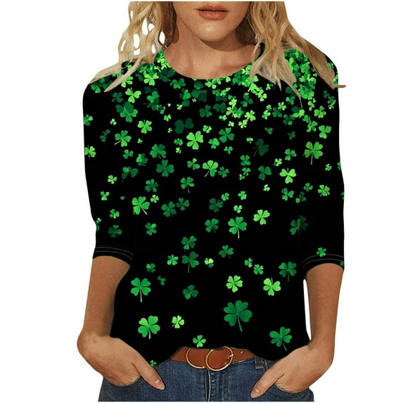 Saint Patricks Day Shirt Funny,Women's Summer Tops Casual T Shirts for Women Cotton Blouses for Women Short Sleeve Tops for Women Trendy my saved for later items