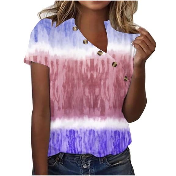 Pohista Women's Summer Tops Casual Womens Graphic T Shirts Vintage Plus Size Blouses for Women Dressy Womens Short Sleeve Tops Cotton order again my orders