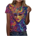 thumbnail image 1 of Pohista Women's Summer Tops Cotton Workout Shirts Women Oversized Blouses for Women Plus Size Short Sleeve Blouse for Women Work my items in cart, 1 of 6
