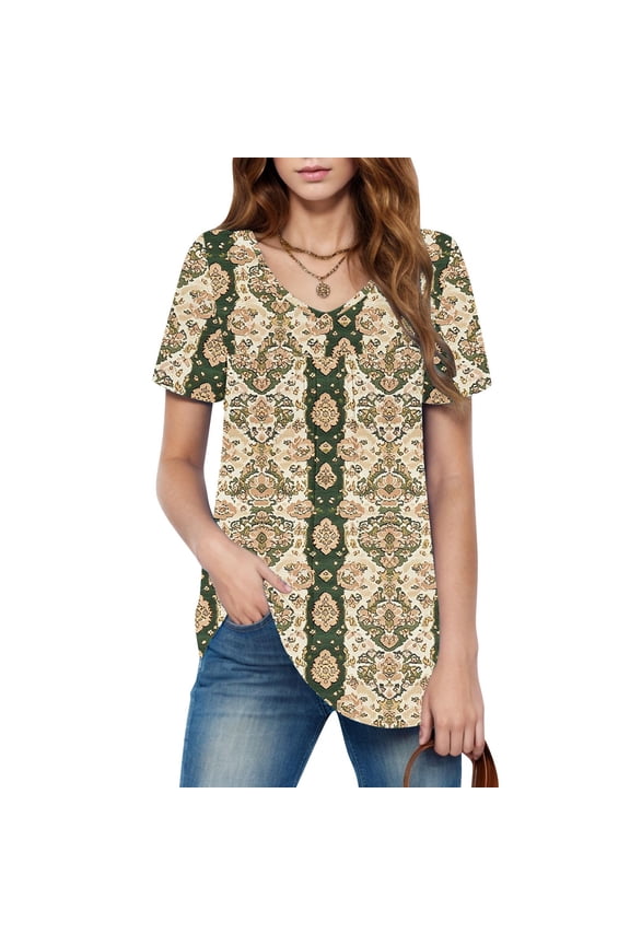 Women's Summer Tops with Sleeves Womens T Shirts Loose Fit Dressy Blouses for Women Elegant Evening Womens Short Sleeve Tops my recent orders