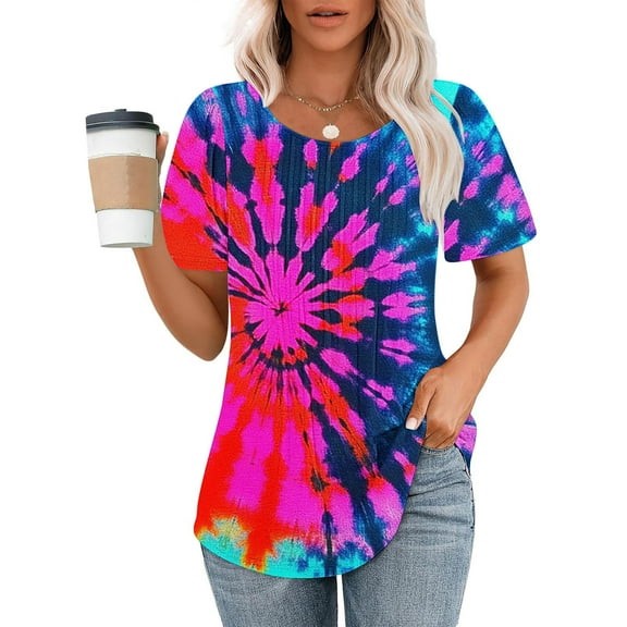 Pohista Women's Tops Casual Womens Tshirts Graphic Casual Women Blouses for Seniors Button up Shirt Women Short Sleeve Y2k order again