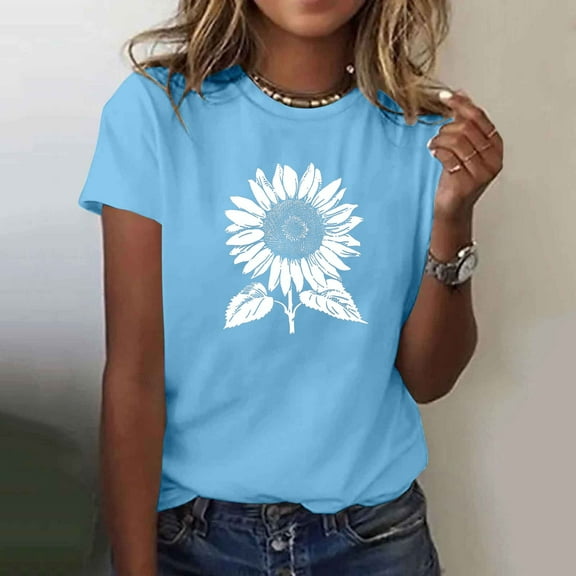 Pohista Womens Casual Tops Summer 2025 Tshirts Shirts for Women V Neck Cotton Women Blouses for Seniors Short Sleeve Blouses for Women Dressy my items