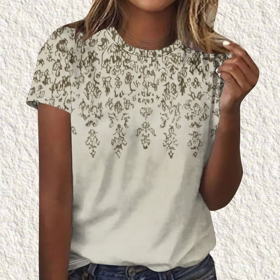 Womens Plus Size Tops Dressy Casual Tshirts Shirts for Women Graphic T-Shirts Ladies Tops and Blouses Summer Short Sleeve Shirts for Women Trendy new arrivals