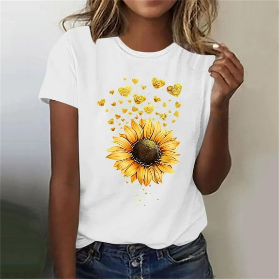 Pohista Womens Tops Graphic T Shirts Lightweight Tops & Blouses Short Sleeve Shirts for Women Basic My Orders