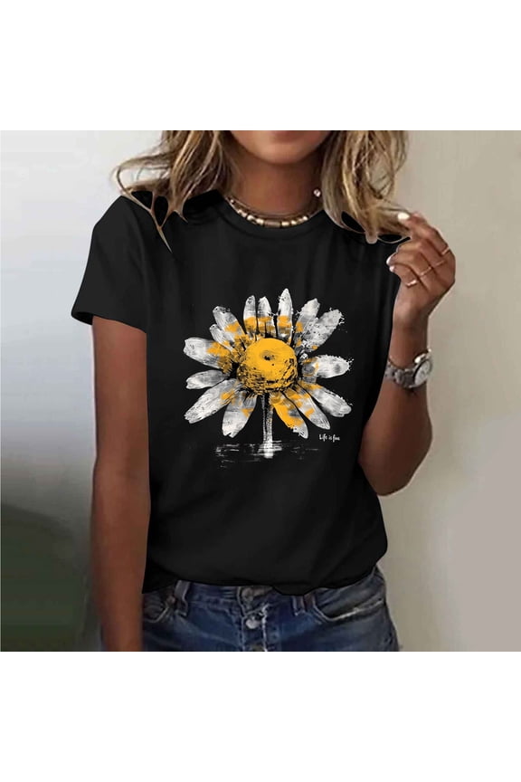 Womens Plus Size Tops Oversized Tshirts for Women Cotton Womens Blouses Summer Short Sleeve Blouse for Women Trendy my items ordered