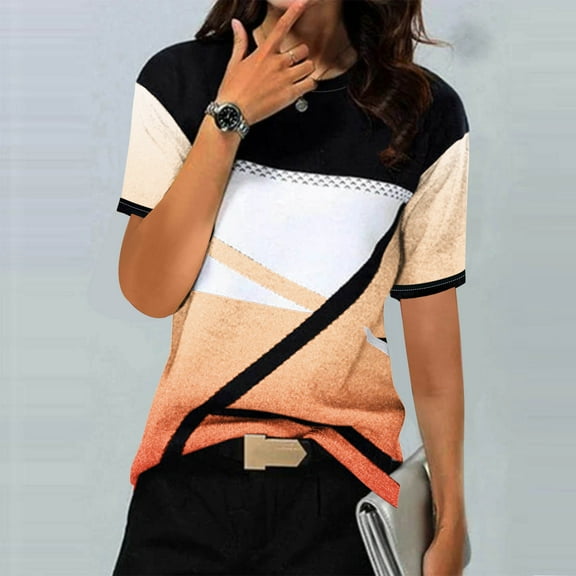 Pohista Womens Plus Size Tops V Neck Hawaiian Shirts for Women Women's Blouses Casual Womens Summer Tops Short Sleeve Boho get it fast