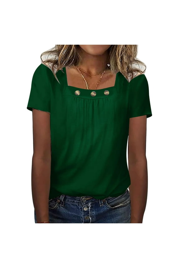 Womens Summer Tops Casual Womens Shirts Summer Blouses Short Sleeve Tops for Women Cropped my items saved for later