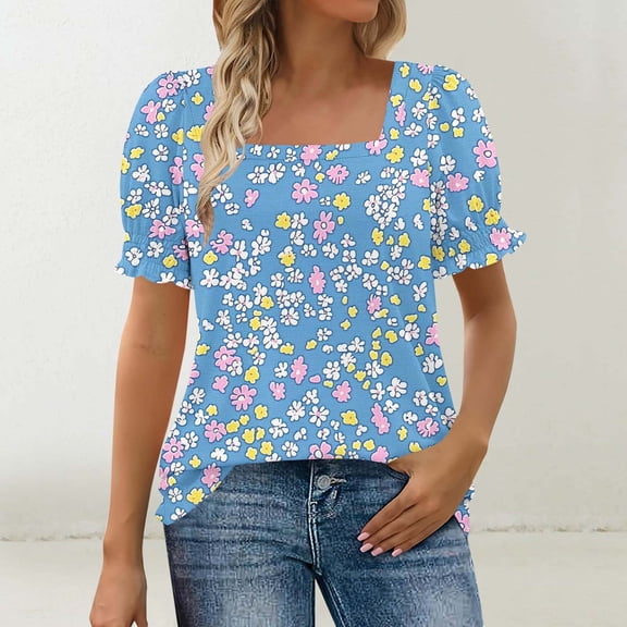 Pohista Womens Summer Tops Casual Womens Tshirts Cotton Blouses for Women Business Casual Plus Womens Short Sleeve Blouses Chiffon get it fast