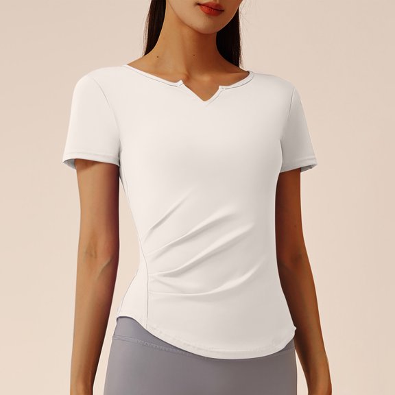Pohista Womens Summer Tops Dressy Casual Linen Shirts for Women Loose Fit Ladies Tops and Blouses Summer Womens Short Sleeve Shirts for Summer