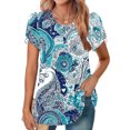 thumbnail image 1 of Pohista Womens Summer Tops with Sleeves Womens Oversized Tee Shirts Cotton Blouses for Women Business Casual Cotton Cotton Blouses for Women Short Sleeve my recent orders, 1 of 6