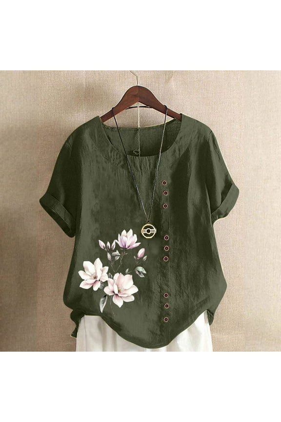 Womens Tops Casual Button down Shirts for Women Womens Blouses Dressy Casual Summer Women's Blouses Casual Short Sleeve my items saved