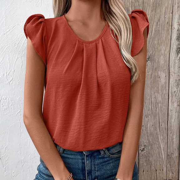 Pohista Womens Tops Casual Summer Button down Shirts for Women Fitted Womens Blouses Button up Women's Short Sleeve Tops Dressy Casual