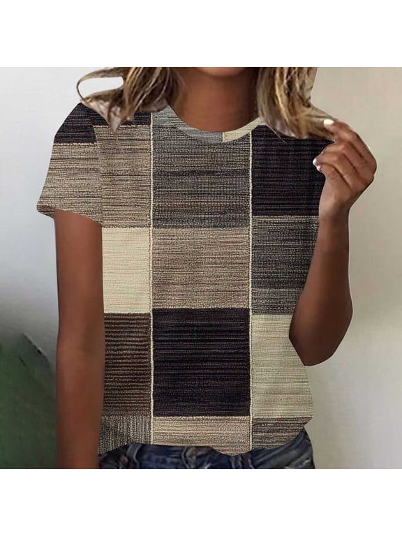 Pohista Womens Tops Dressy Casual Cotton V Neck T Shirts for Women Fitted Womens Blouses Dressy Casual Cotton Short Sleeve Blouses for Women Business Casual reorders