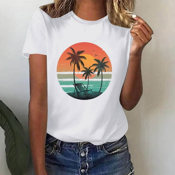 Pohista Womens Tops Dressy Casual Plus Size Womens Tshirts Cotton V Neck Summer Blouses for Women Short Sleeve Tops reorder