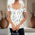 thumbnail image 1 of Pohista Womens Tops Summer Cotton V Neck T Shirts for Women Cotton Womens Summer Blouses Plus Size Womens Summer Tops Short Sleeve Round Neck, 1 of 7